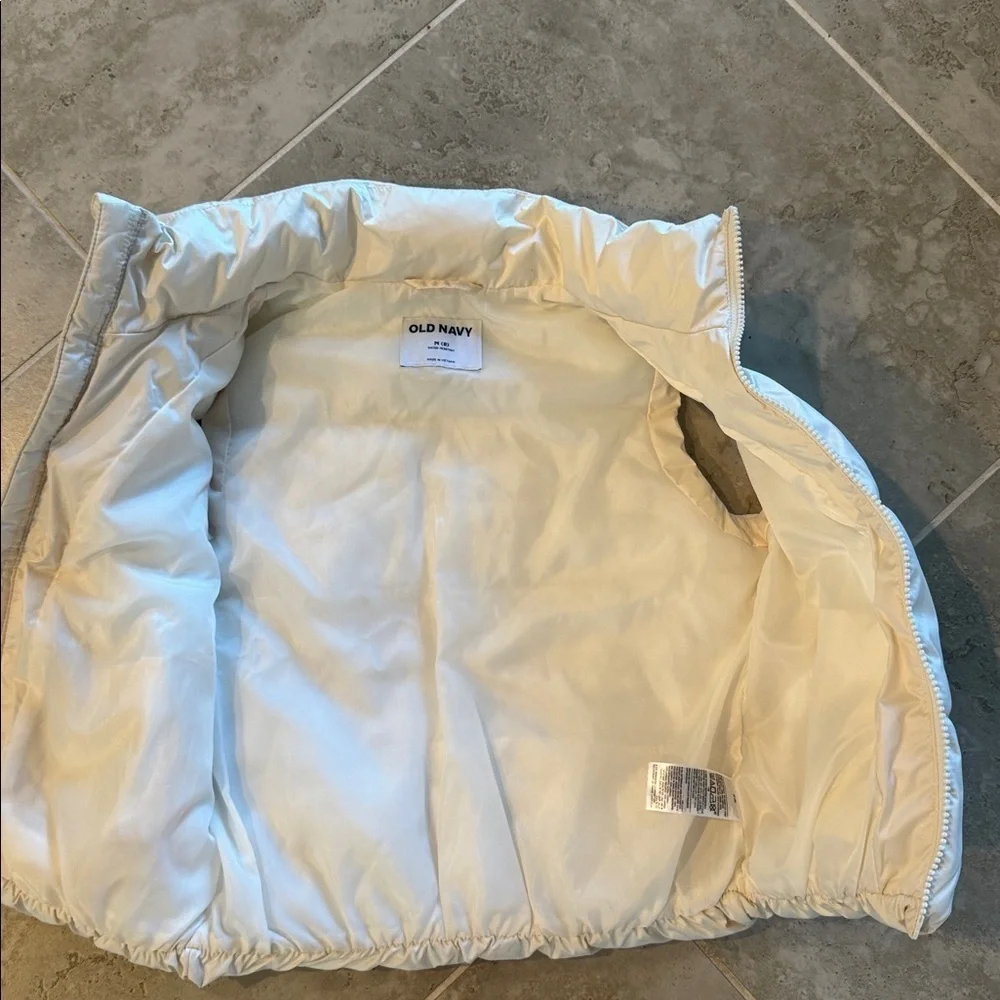 Old Navy Cream Puffer Vest